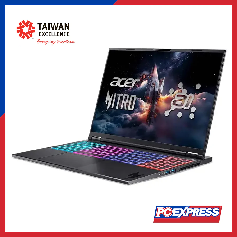 ACER Nitro 16 Slim (AN16S-61-R24N) GeForce RTX™ 5060 AMD Ryzen™ Ai 7 Laptop (Obsidian Black)