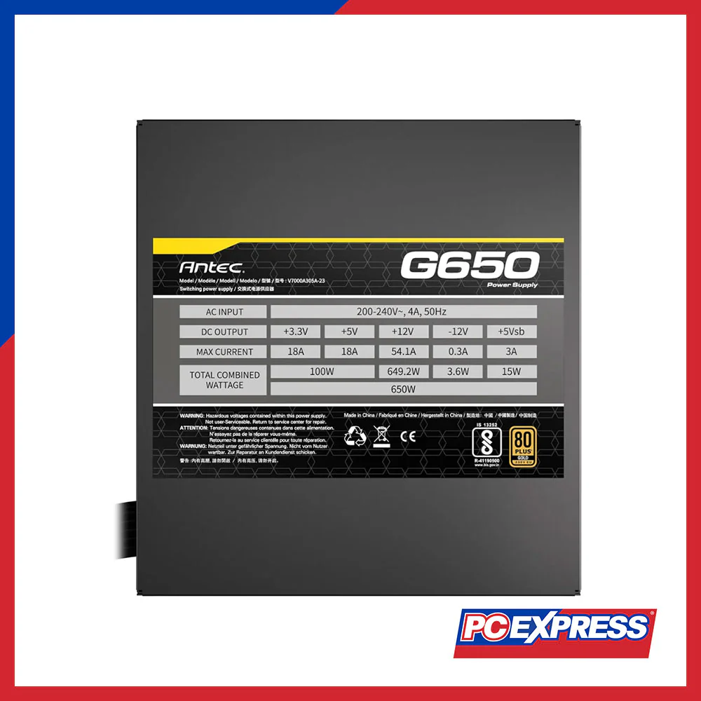 ANTEC G650 TH 650W 80+ Gold Semi-Modular Power Supply - Image 4