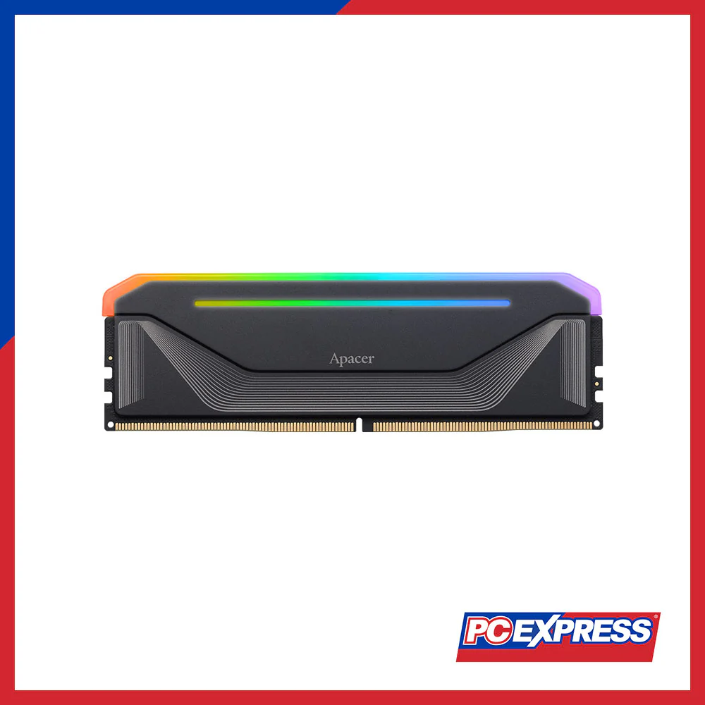APACER 16GB DDR5 6000MHz NOX (1x 16GB) (AH5U16G60C622NBAA-1) RGB W/ Heatsink CL38 UDIMM Memory - Black