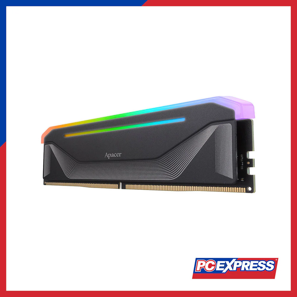APACER 16GB DDR5 6000MHz NOX (1x 16GB) (AH5U16G60C622NBAA-1) RGB W/ Heatsink CL38 UDIMM Memory - Black - Image 2