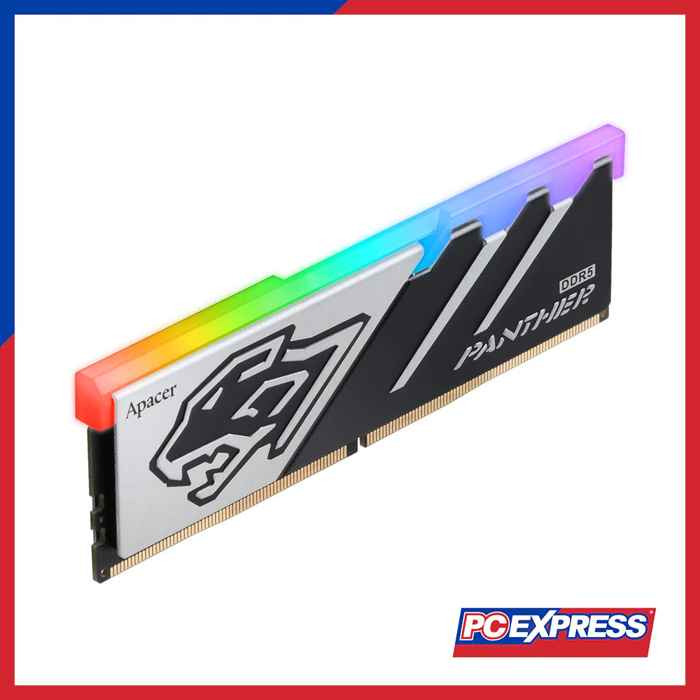 APACER Panther 32GB (2x 16GB) DDR5 6000MHz RGB W/ Heatsink (AH5U32G60C6229BAA-2) Desktop Memory - Black - Image 2