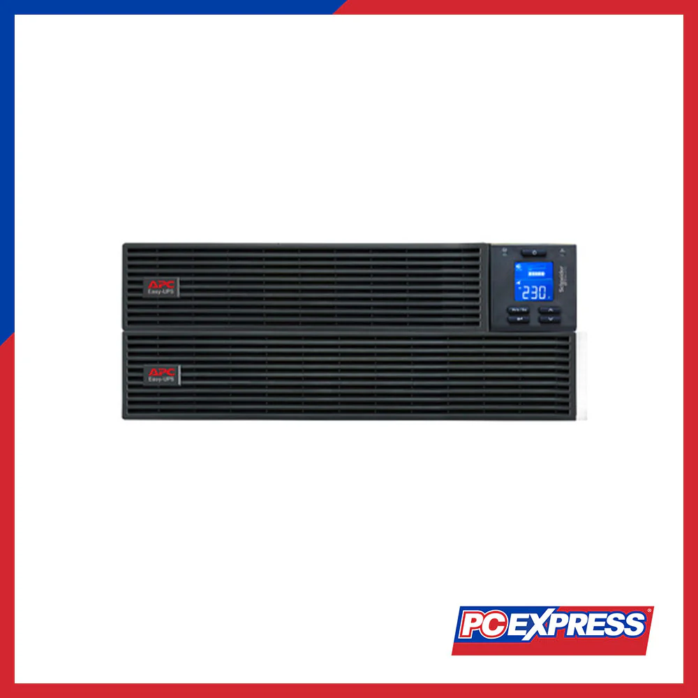 APC (SRV6KRI) Easy UPS On-Line, 6kVA/6kW, Rackmount 4U, 230V, Hard wire 3-wire(1P+N+E) outlet, Intelligent Card Slot, LCD, W/O rail kit - Image 3