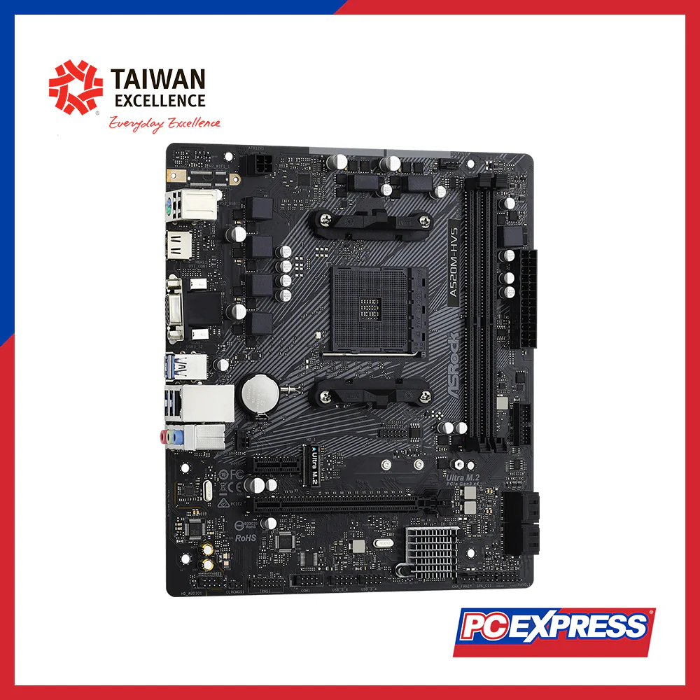 ASROCK A520M HVS M.2 PCIe 3.0 1 X Ultra micro ATX Motherboard - Image 4