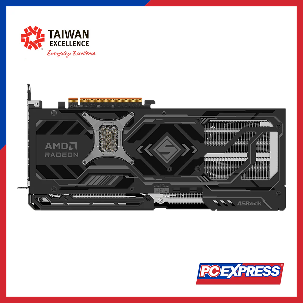ASROCK AMD Radeon™ RX 9070 XT Steel Legend Dark 16GB GDDR6 256-bit ARGB (RX9070XT SLD 16G) Graphics Card - Image 2