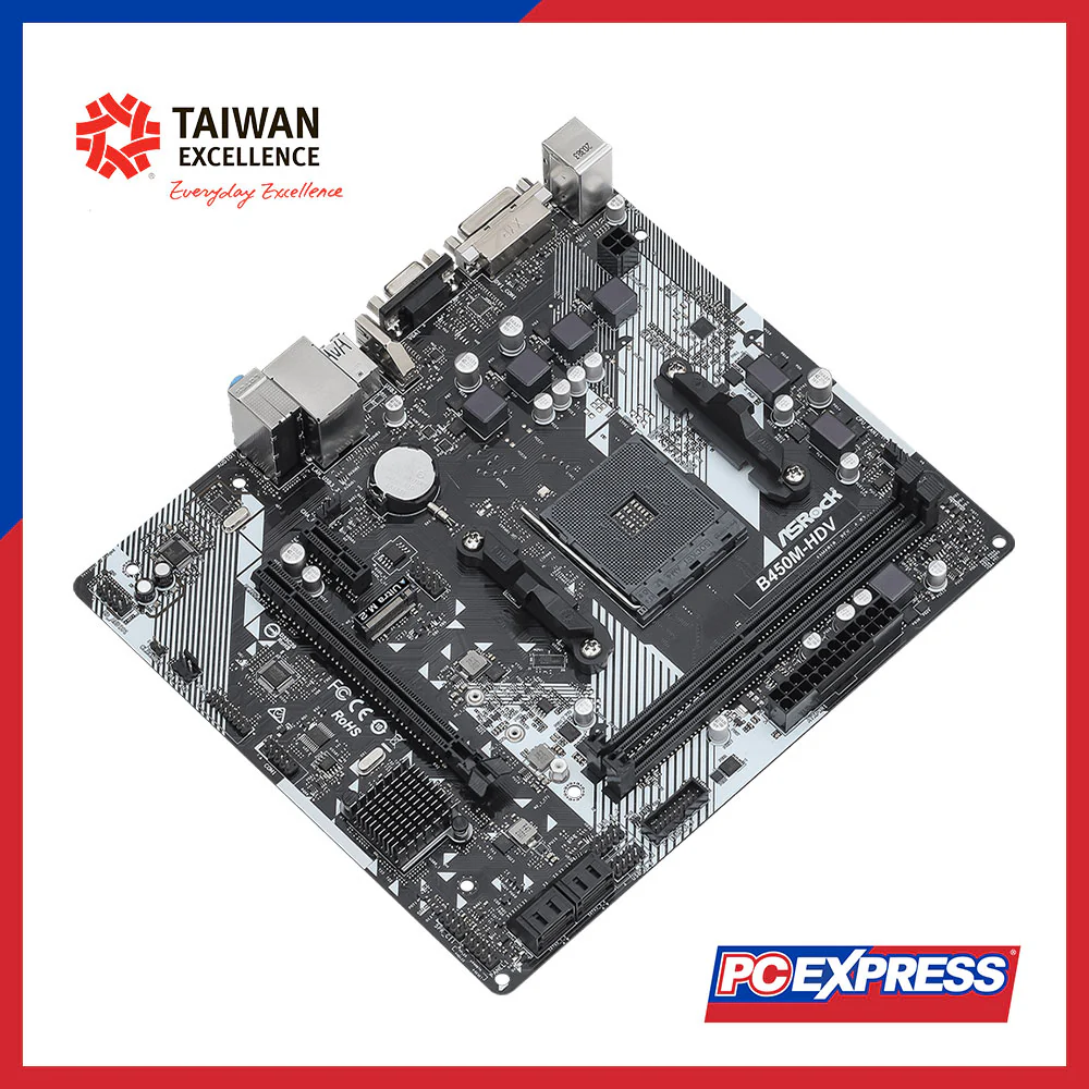ASROCK B450M-HDV R4.0 MATX Motherboard - Image 3