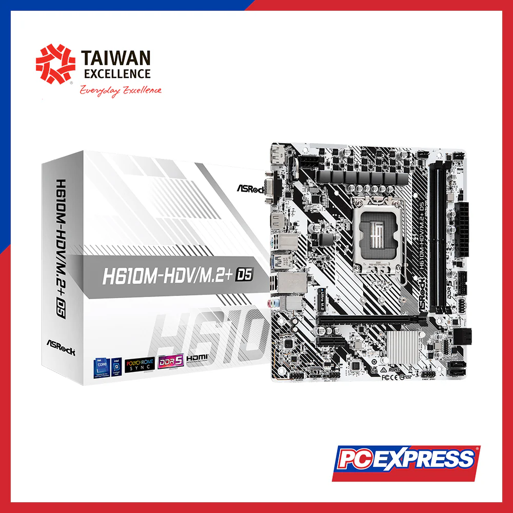 ASROCK H610M-HDV/M.2+ D5 micro-ATX Motherboard - Image 5