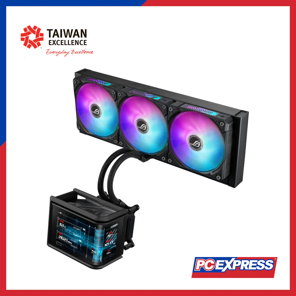 ASUS ROG Ryuo IV SLC 360 ARGB W/ LCD All-In-One Liquid Cooler Fan - Image 2