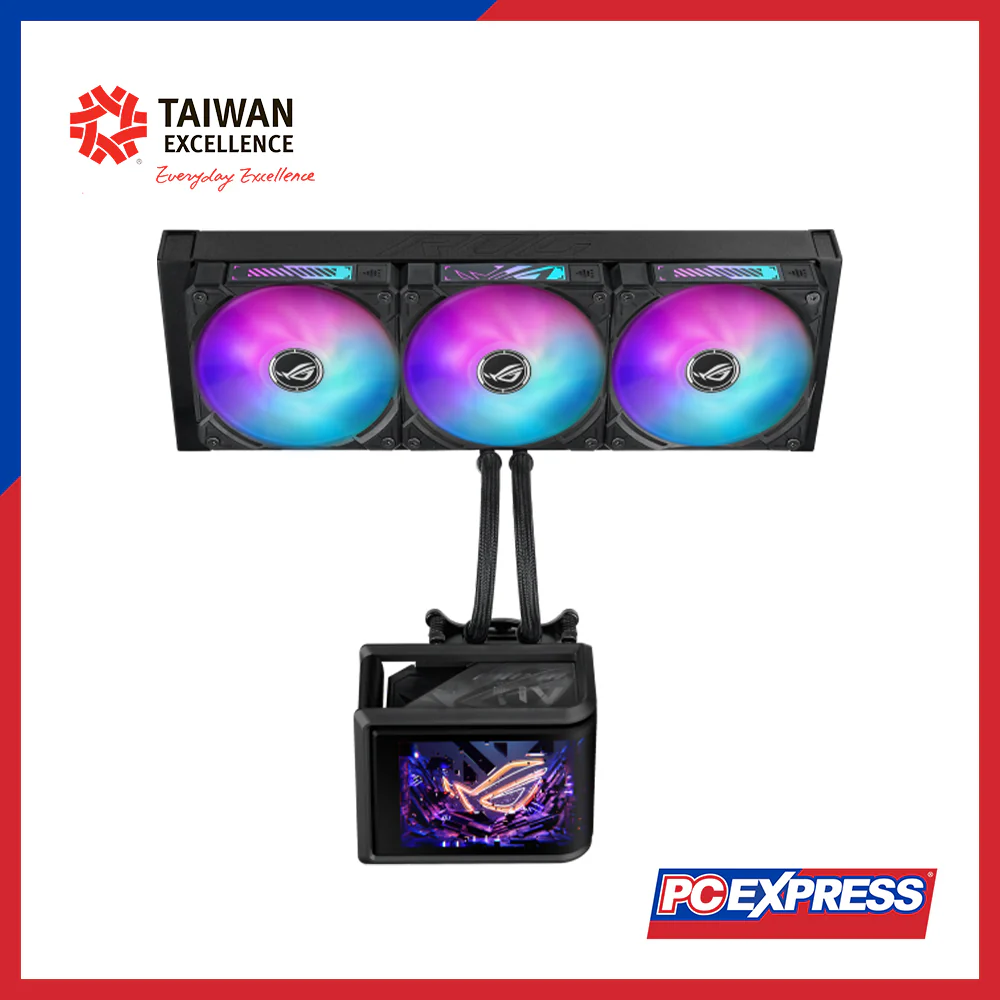 ASUS ROG Ryuo IV SLC 360 ARGB W/ LCD All-In-One Liquid Cooler Fan - Image 3