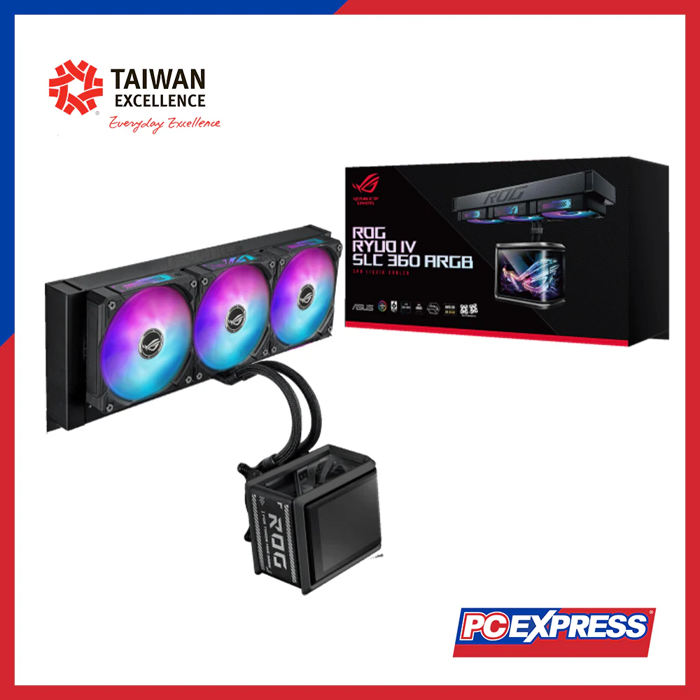 ASUS ROG Ryuo IV SLC 360 ARGB W/ LCD All-In-One Liquid Cooler Fan - Image 5