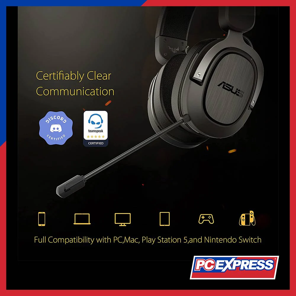ASUS TUF GAMING H3 Wireless W/Dongle Gaming Headset (Gun Metal) - Image 3