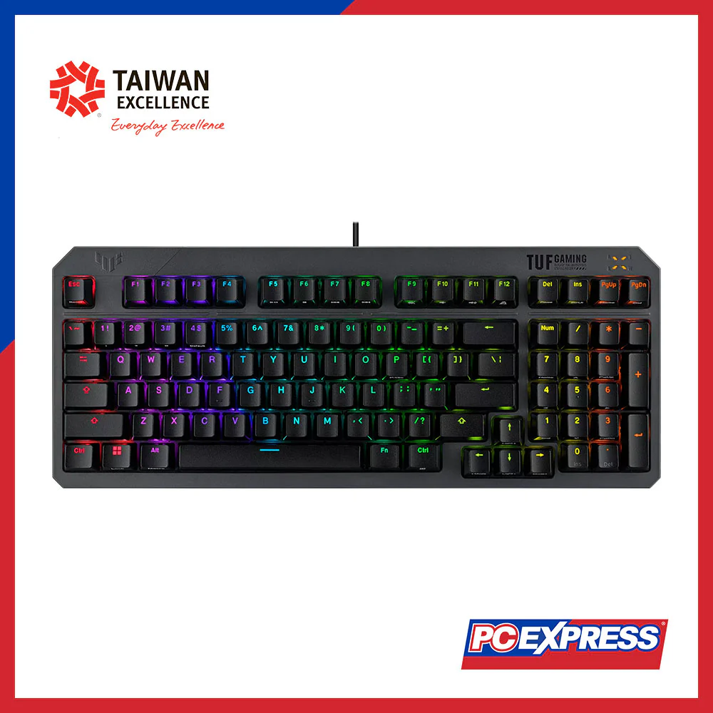 ASUS TUF Gaming K3 Gen II RGB Gaming Keyboard - Red Switch