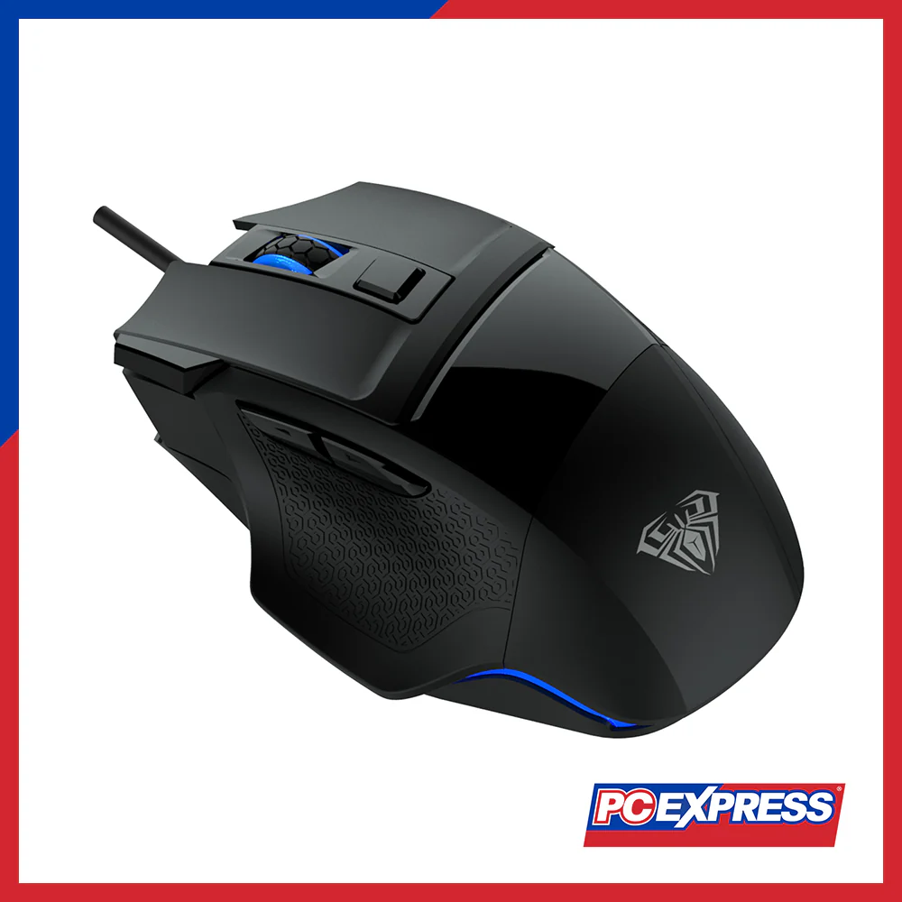 AULA S12 Optical Rainbow Wired Gaming Mouse - Black - Image 3