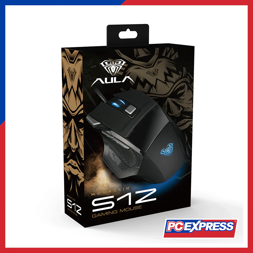 AULA S12 Optical Rainbow Wired Gaming Mouse - Black - Image 6