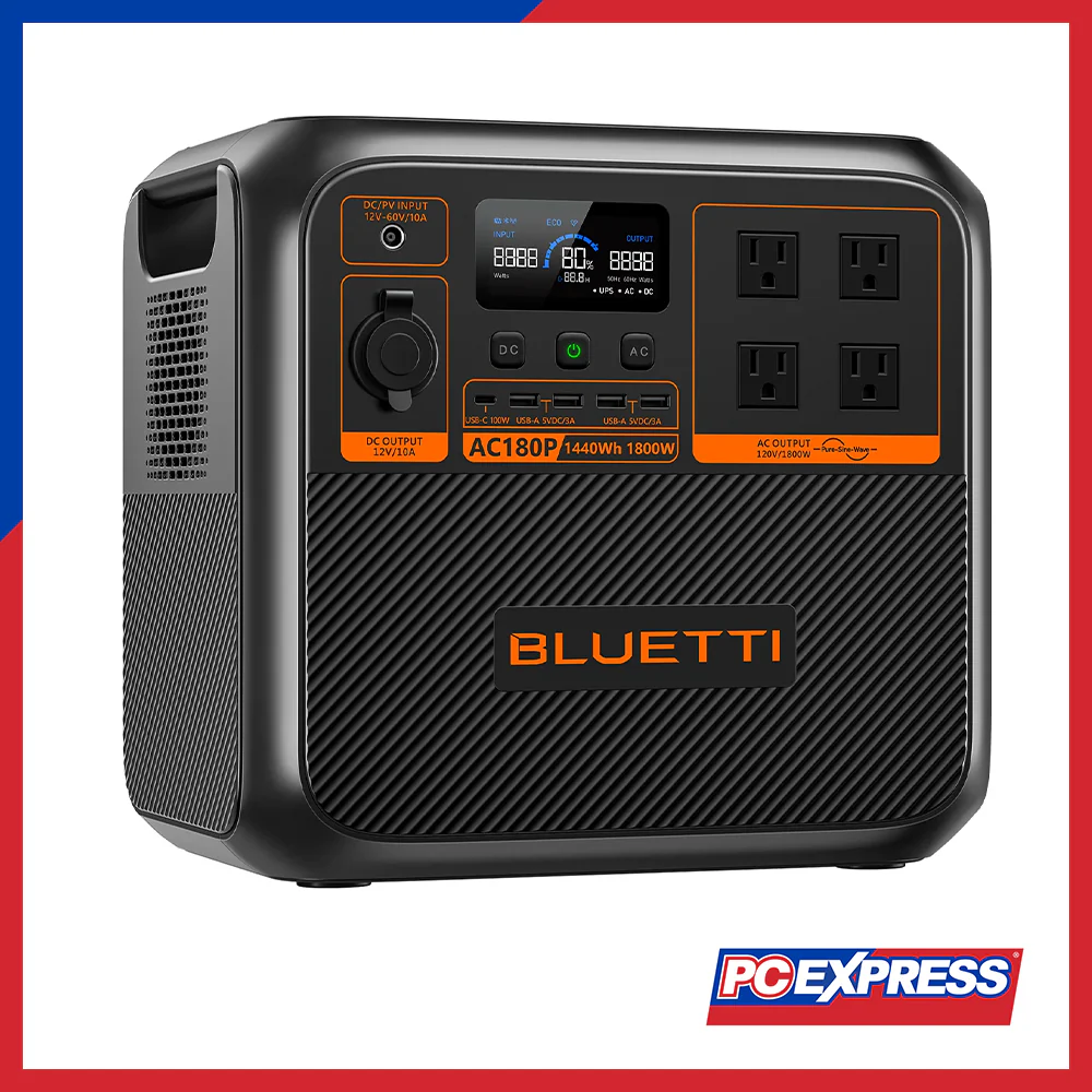 BLUETTI AC180P Solar Portable Power Station | 1,800W - Image 2