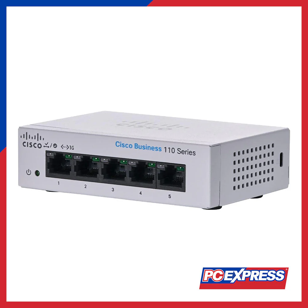 CISCO Business 110 Series (CBS110-5T-D) 5-port Unmanaged Switch