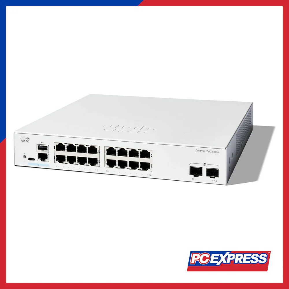 CISCO Catalyst (C1300-16T-2G) 16-Port Managed Switch