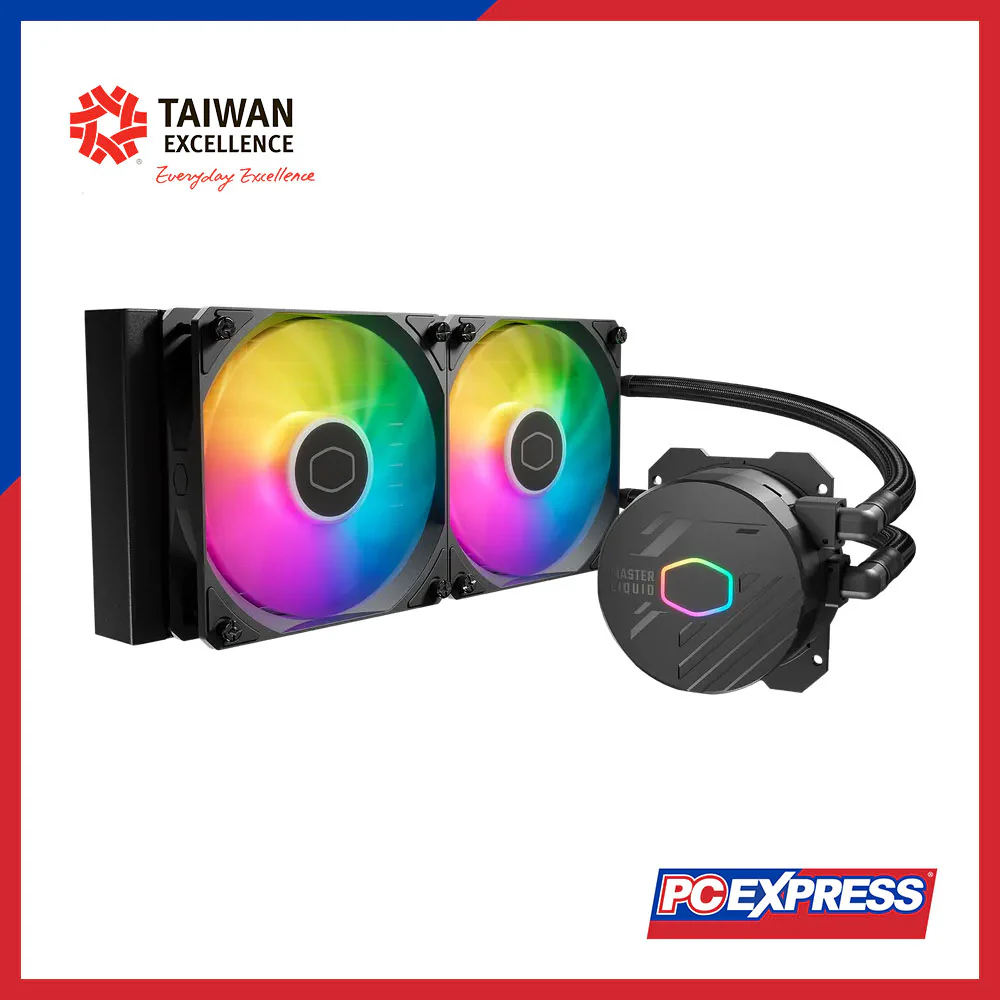 COOLER MASTER MasterLiquid 240L Core ARGB CPU Cooler Fan - Image 3