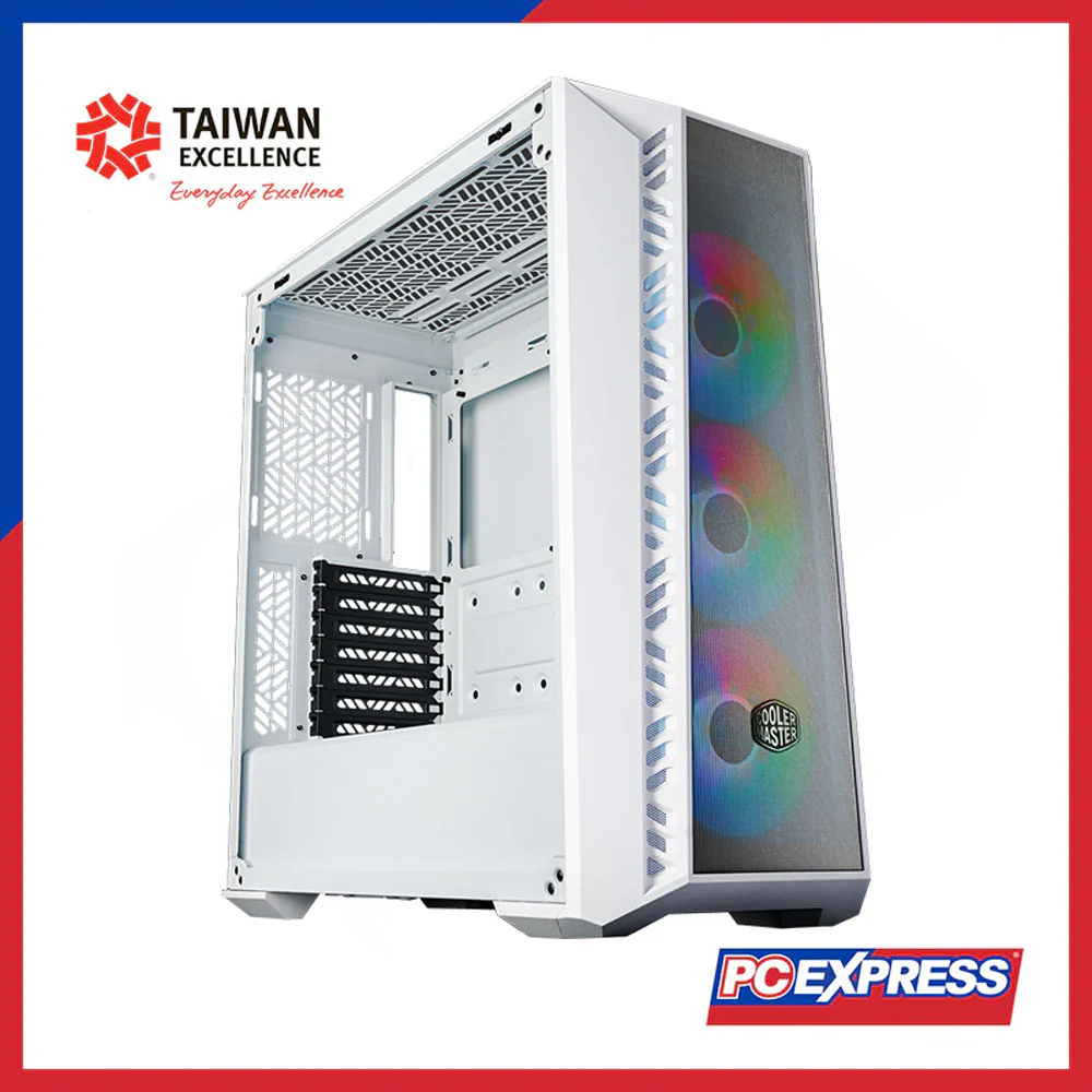 COOLER MASTER MASTERBOX MB520 Mesh White (MB520-WGNN-S00) Tempered Glass Mid Tower ATX Chassis - Image 2
