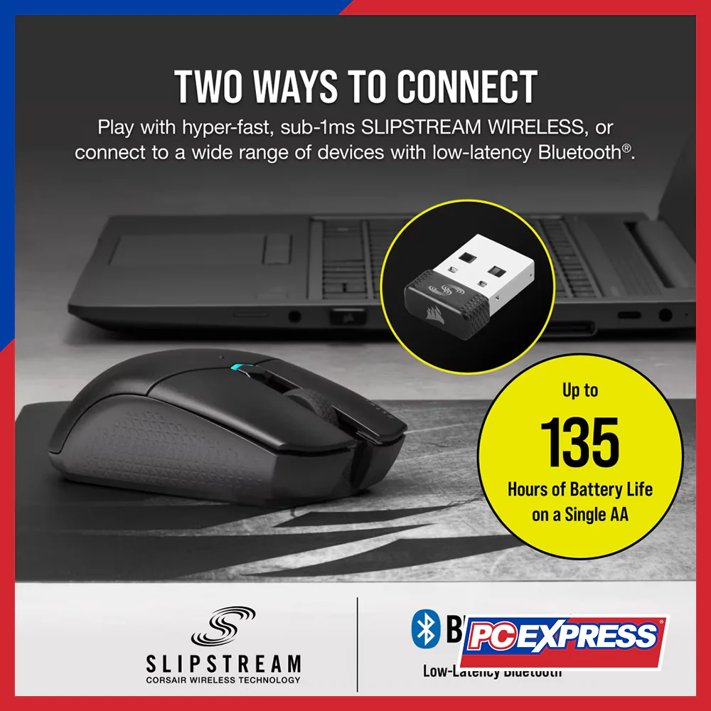 CORSAIR Katar Pro (CS-CH-931C011) RGB Wireless Gaming Mouse - Black - Image 3