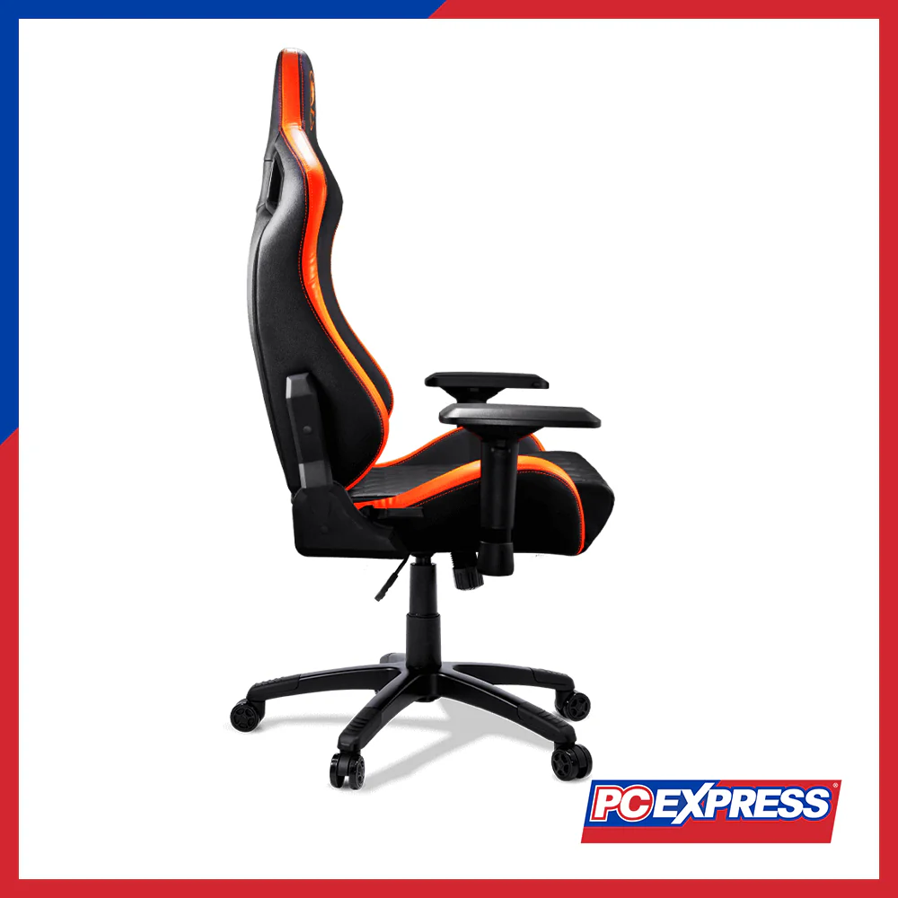 COUGAR Armor S Gaming Chair - Black/Orange PVC Leather - Image 3