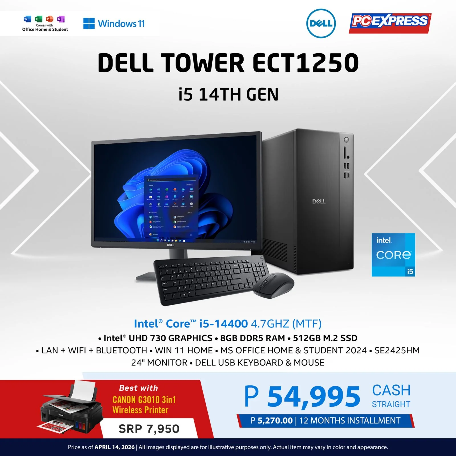 DELL TOWER ECT1250 Intel® Core™ i5 Desktop