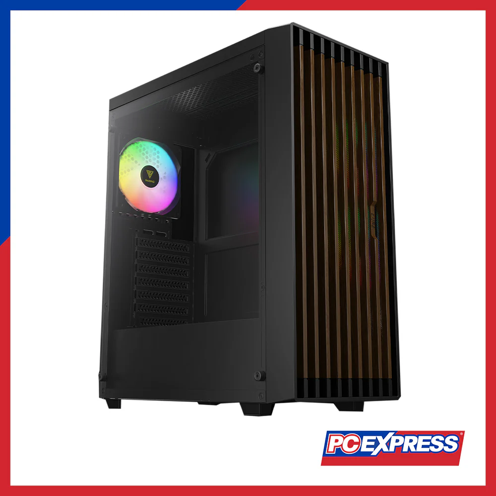 GAMDIAS Aura GC4 Elite Wood ARGB MID Tower Case - Mesh Black - Image 2