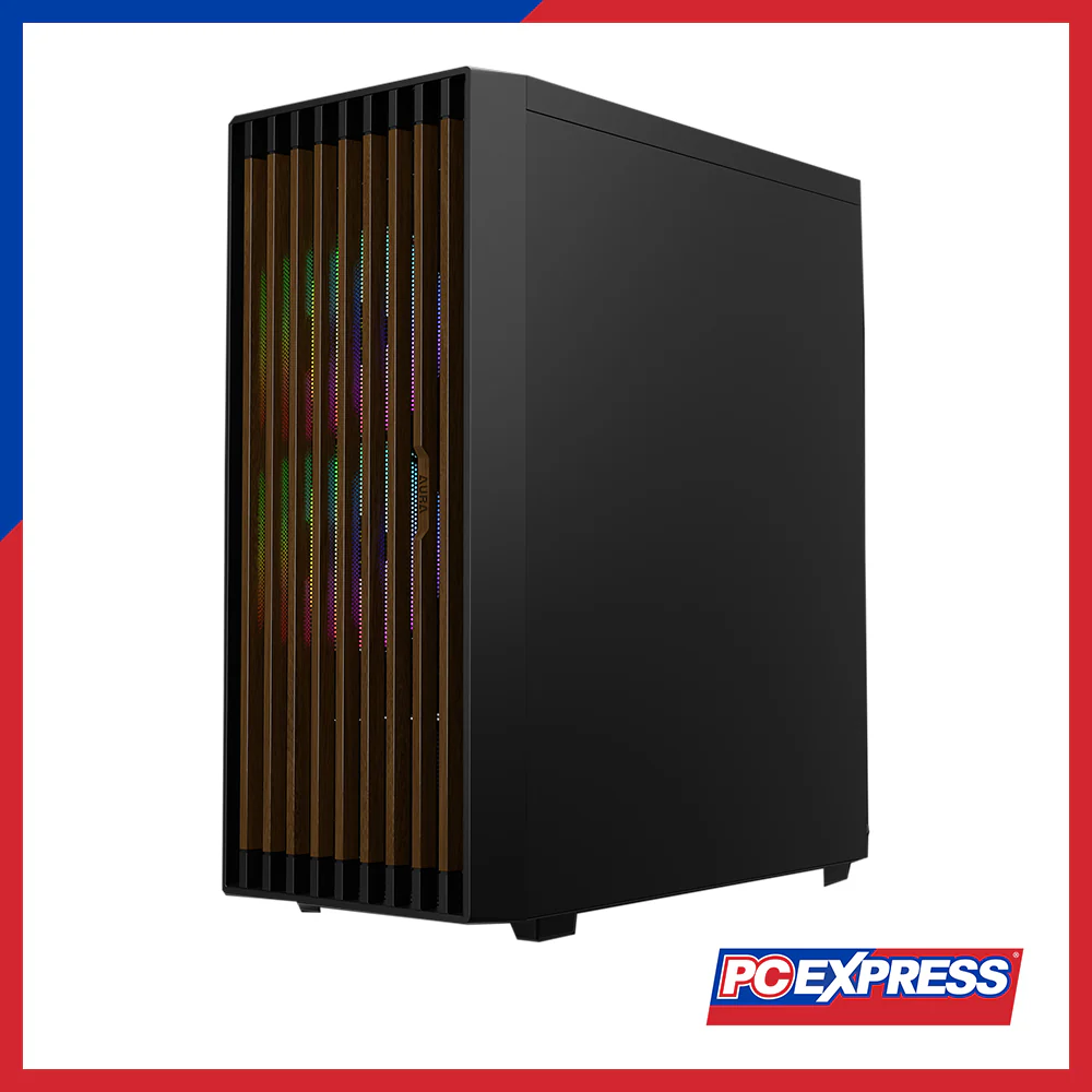 GAMDIAS Aura GC4 Elite Wood ARGB MID Tower Case - Mesh Black - Image 3