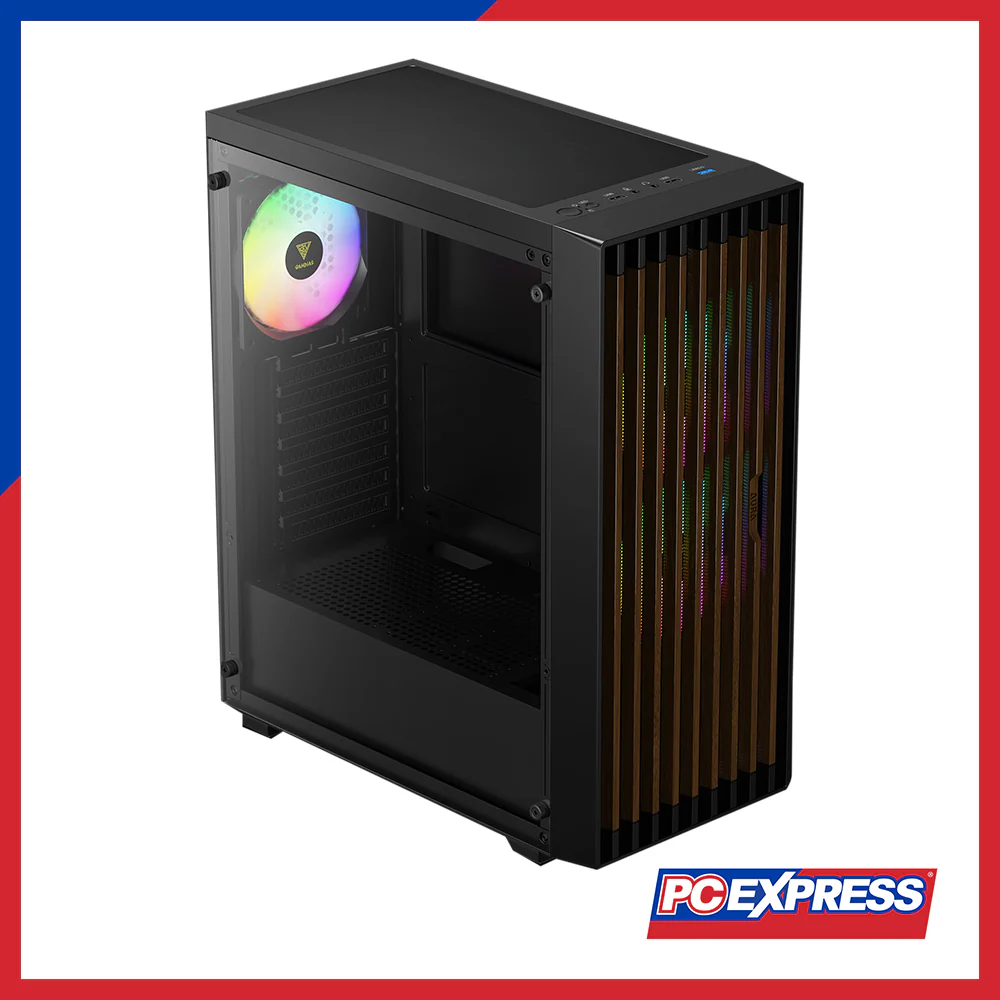 GAMDIAS Aura GC4 Elite Wood ARGB MID Tower Case - Mesh Black - Image 4