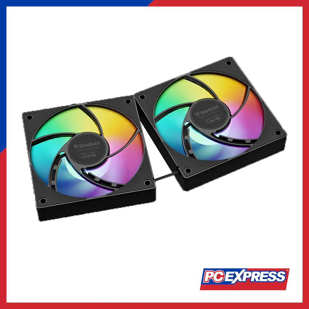GAMDIAS Aura GL240 V2 Performance RGB Liquid Cooler Fan - Black - Image 5
