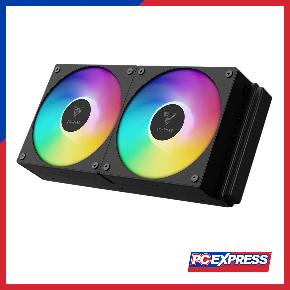 GAMDIAS Aura GL240 V2 Performance RGB Liquid Cooler Fan - Black - Image 6