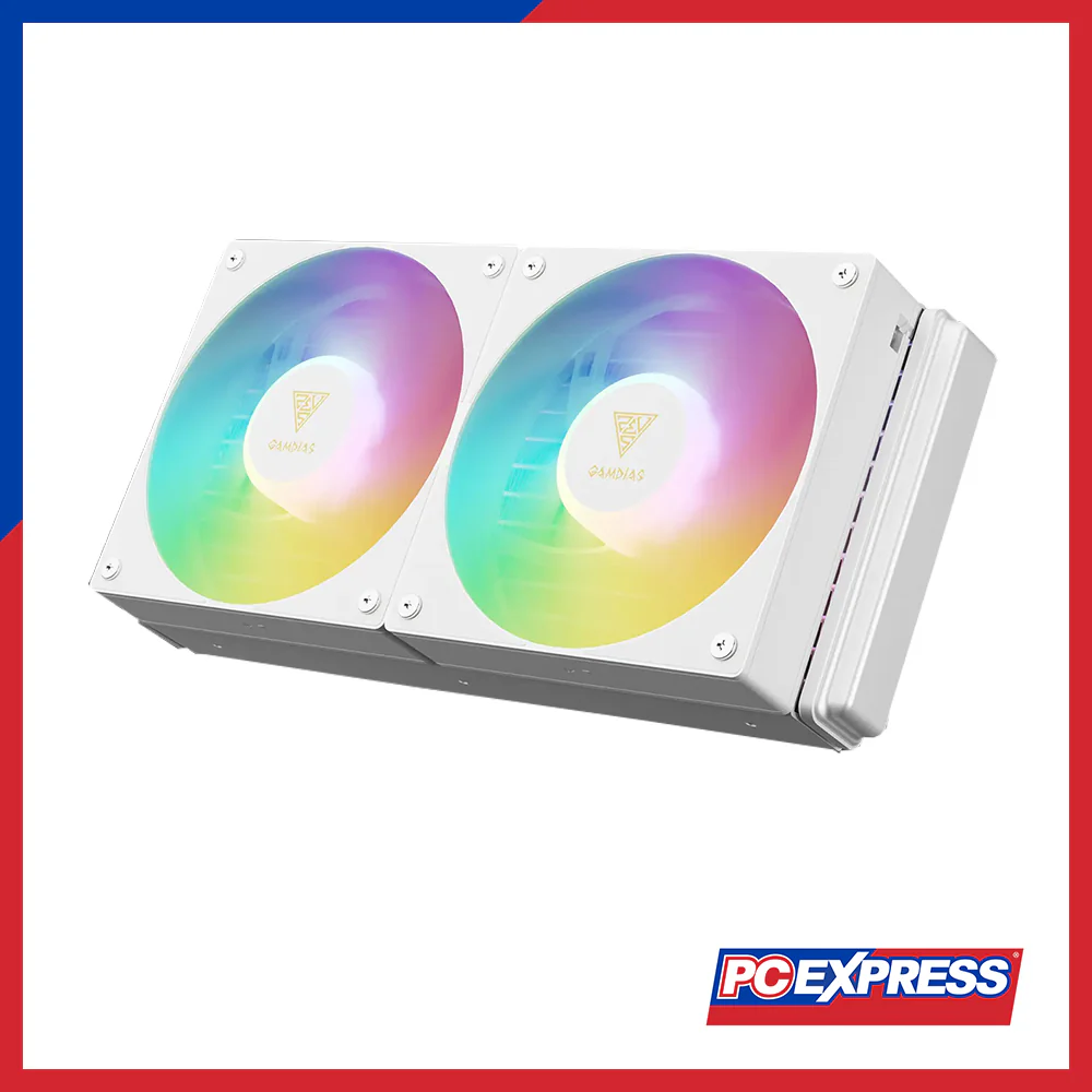 GAMDIAS Aura GL240 V2 Performance RGB Liquid Cooler Fan - White - Image 6