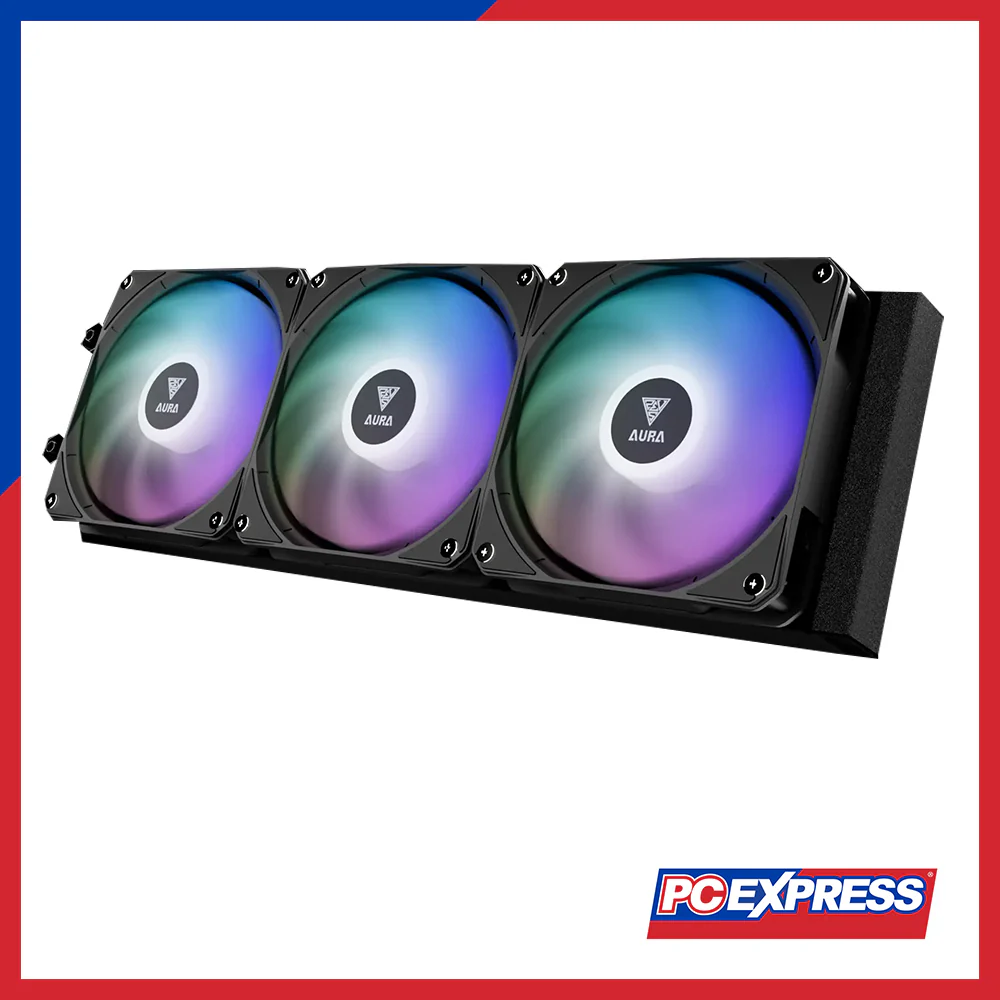 GAMDIAS Aura GL360 LCD ARGB Display Liquid Cooler Fan - Black - Image 5