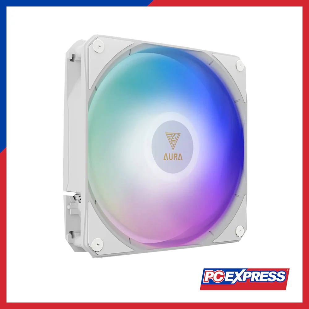 GAMDIAS Aura GL360 LCD ARGB Display Liquid Cooler Fan - White - Image 5