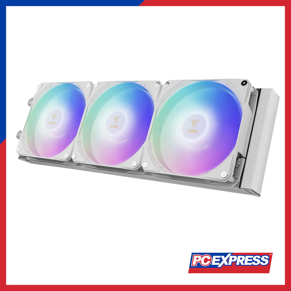 GAMDIAS Aura GL360 LCD ARGB Display Liquid Cooler Fan - White - Image 7