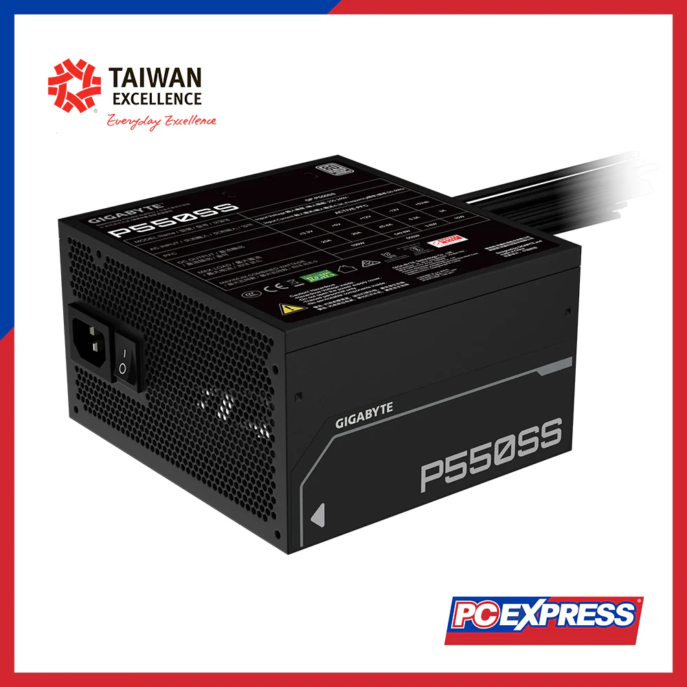 GIGABYTE 550W P550S 80+ Silver Non Modular Power Supply - Image 5