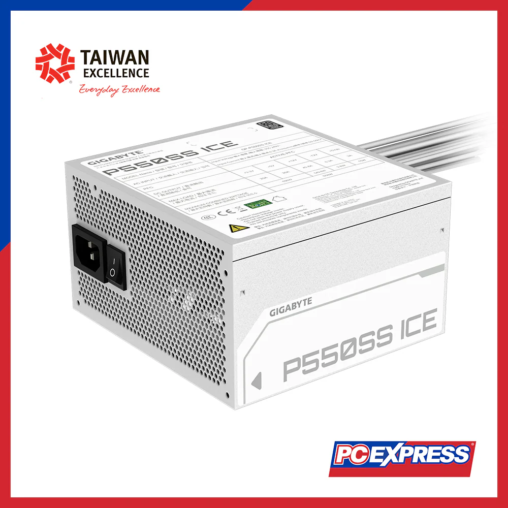 GIGABYTE 550W P550S ICE 80+ Silver Non Modular Power Supply - Image 4