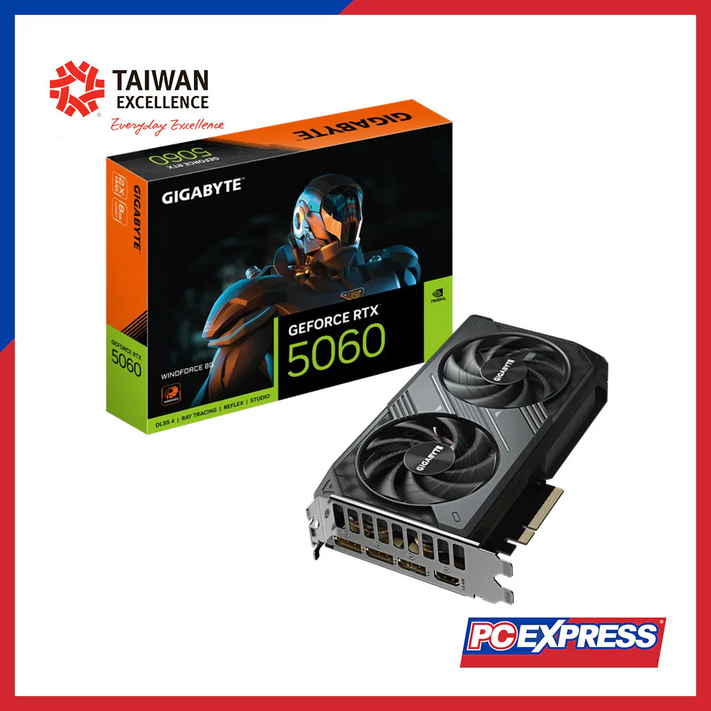 GIGABYTE GeForce RTX™ 5060 WINDFORCE 8GB GDDR7 128-bit Graphics Card