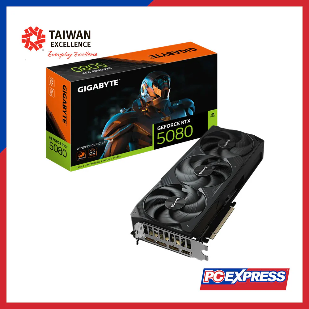 GIGABYTE GeForce RTX™ 5080 WINDFORCE OC SFF 16GB GDDR7 256-bit Graphics Card