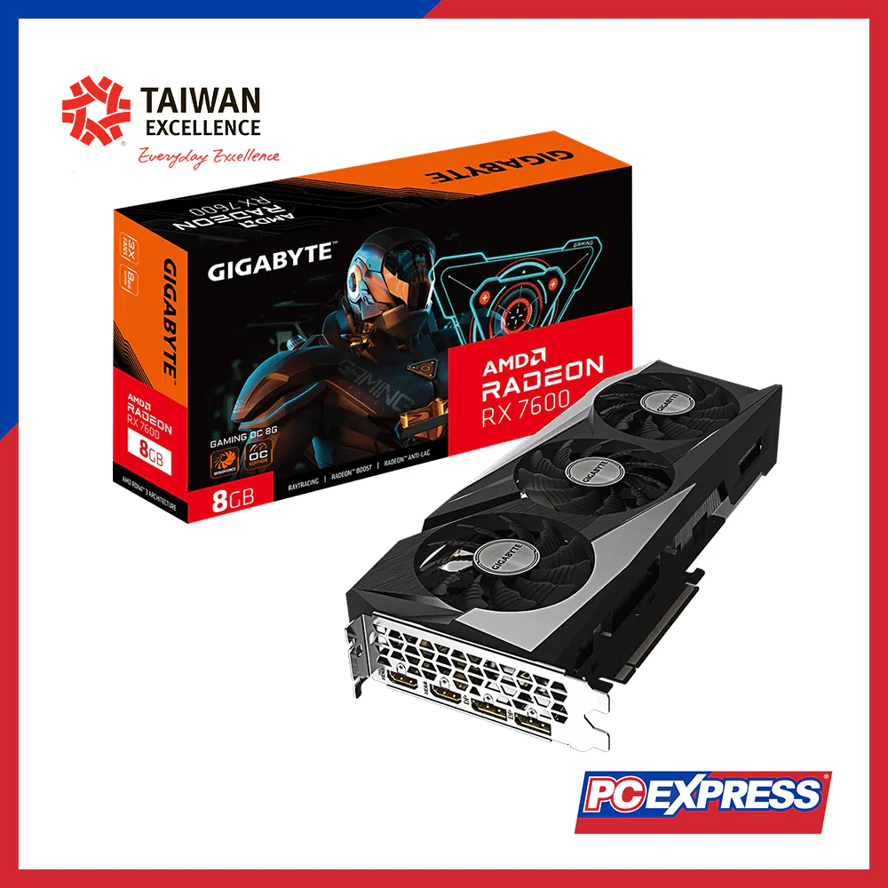 GIGABYTE Radeon RX 7600 Gaming OC 8GB (GV-R76GAMING-OC-8GD) GDDR6 128-bit Graphics Card