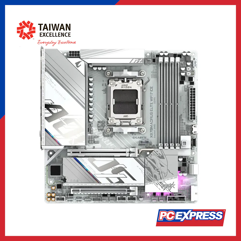 GIGABYTE X870M AORUS Elite WiFi7 Ice micro ATX Motherboard