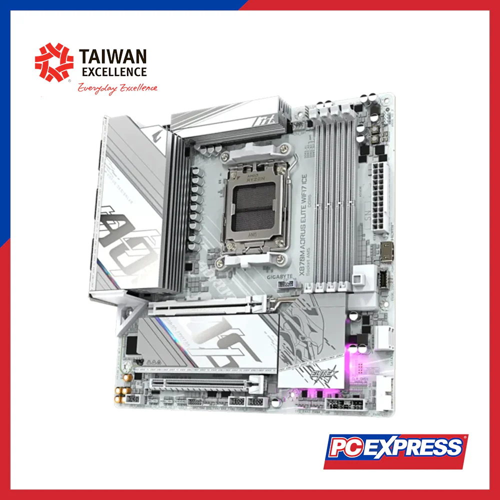 GIGABYTE X870M AORUS Elite WiFi7 Ice micro ATX Motherboard - Image 3