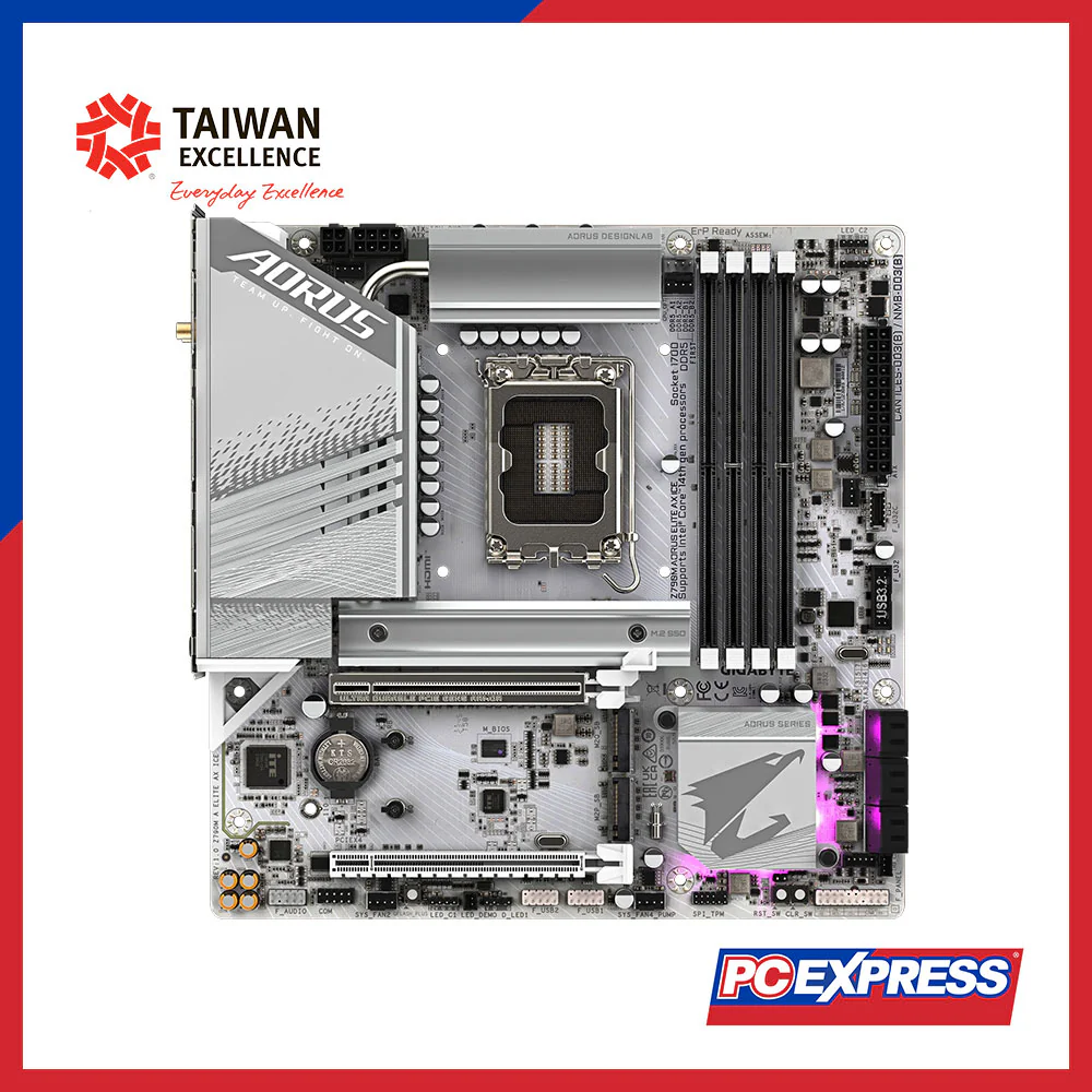 GIGABYTE Z790M AORUS ELITE AX ICE Micro-ATX Motherboard - Image 2