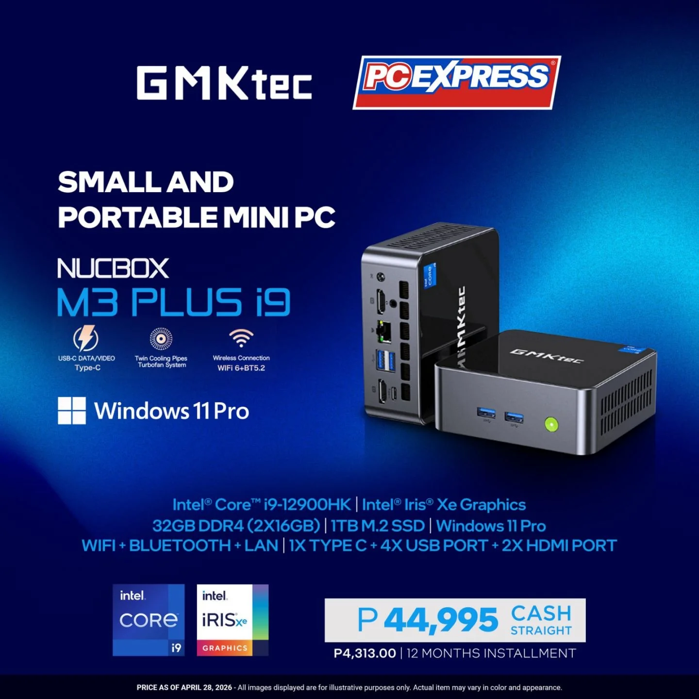 GMKTEC NUCBOX M3 Plus Intel® Core™ i9 Portable Mini Desktop
