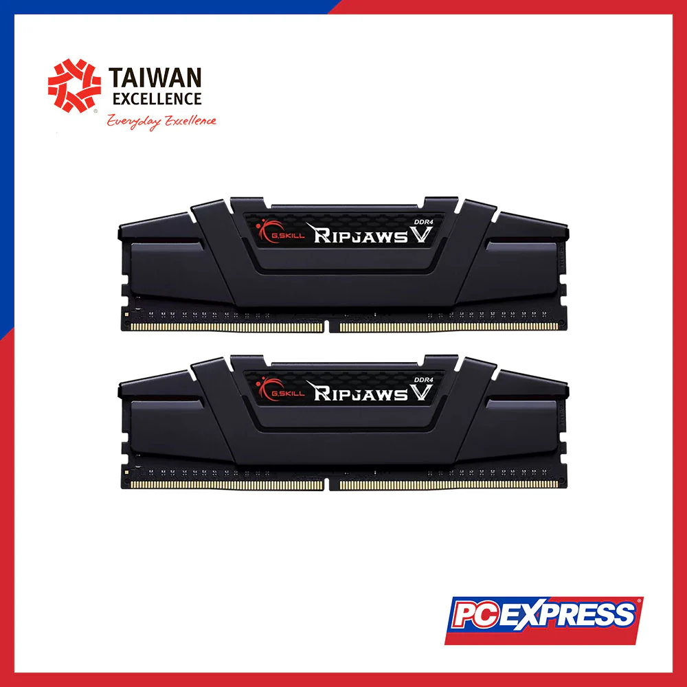GSKILLS 16GB (2x 8GB) DDR4 3200MHz Ripjaws V (F4-3200C16D-16GVKB) Desktop Memory