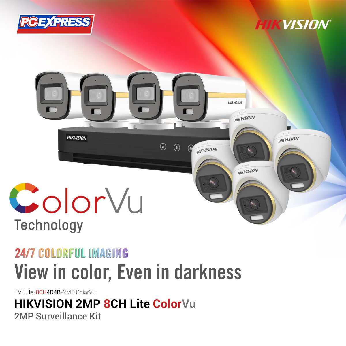HIKVISION TVI Lite-8CH4D4B-2MP ColorVu KIT - Image 5