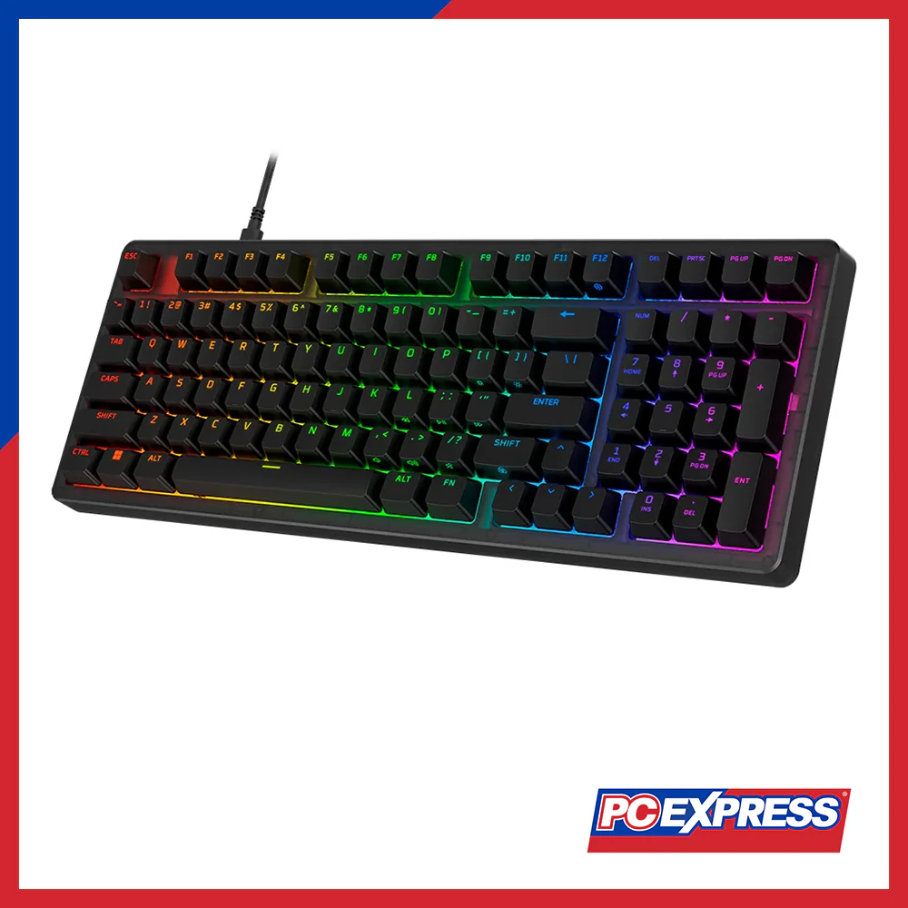 HYPERX Origins 2 1800 (B4QS4AA) Linear Red Switches RGB USB-C Wired Mechanical Gaming Keyboard - Black - Image 2