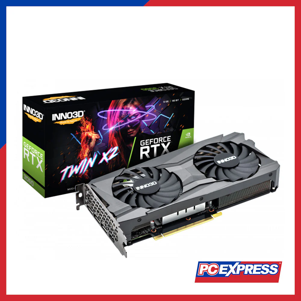 INNO3D GeForce RTX™ 3060 TWIN X2 Non-OC LHR 12GB GDDR6 192-bit Graphics Card