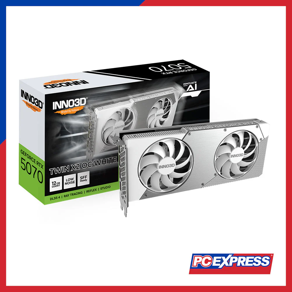 INNO3D GeForce RTX™ 5070 TWIN X2 OC 12GB GDDR7 192-bit Graphics card (White)