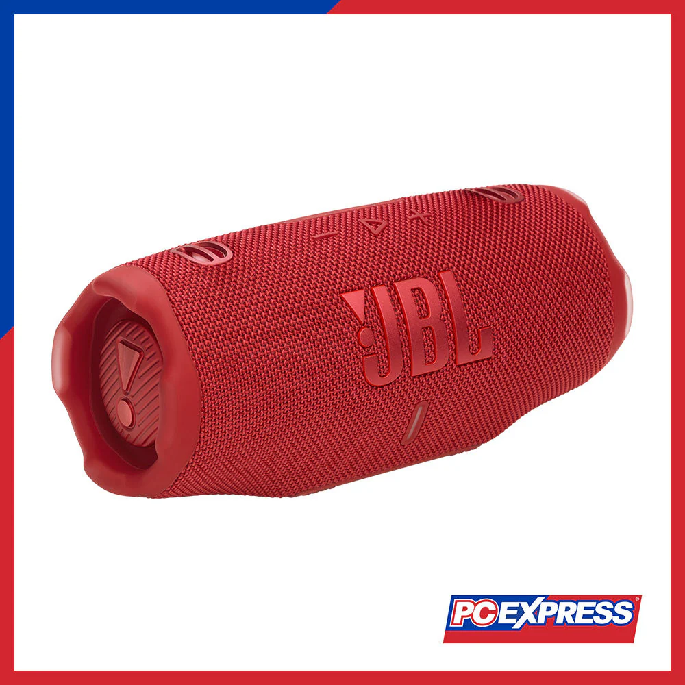 JBL Charge 6 Portable Waterproof and Drop-Proof Bluetooth Speaker - Red - Image 5