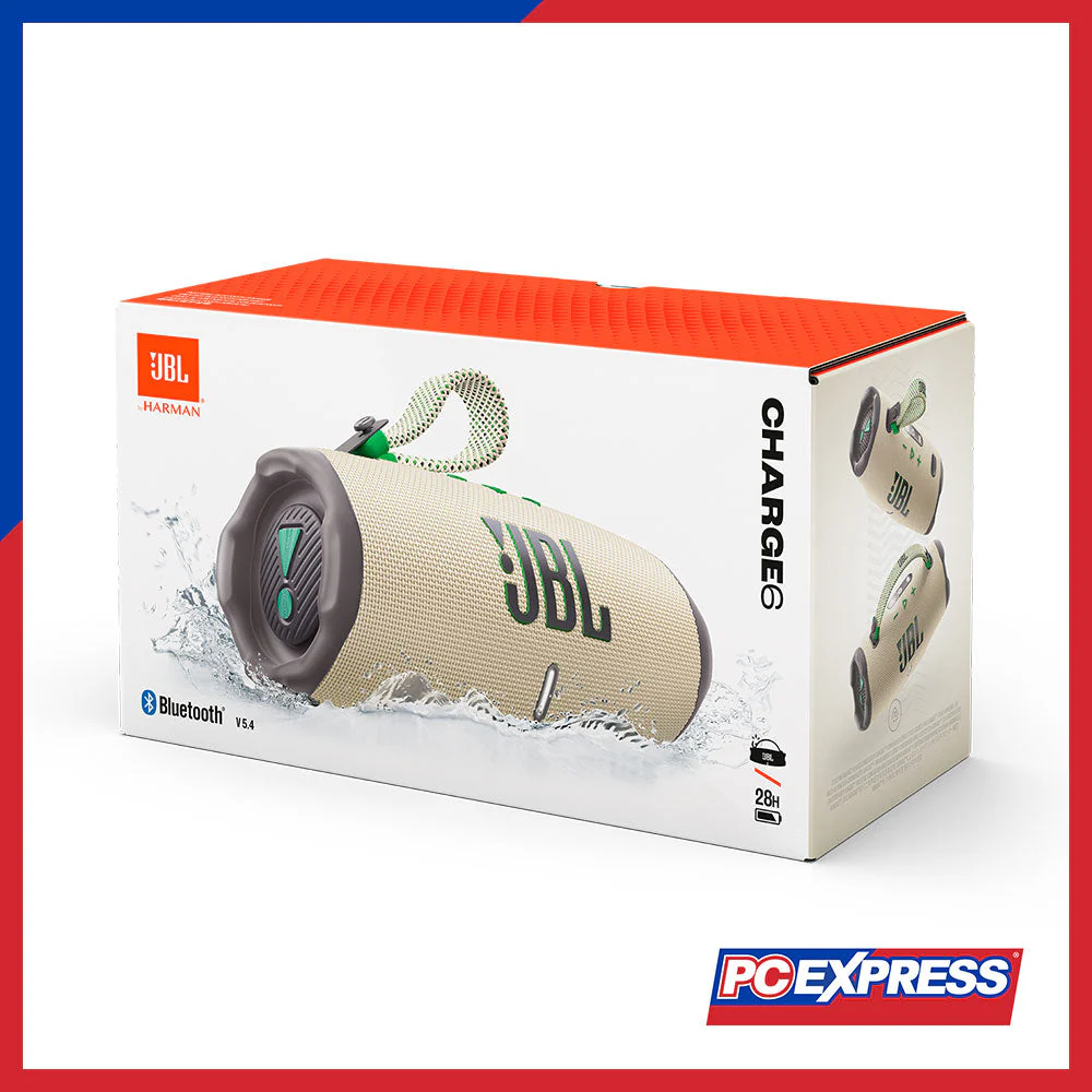 JBL Charge 6 Portable Waterproof and Drop-Proof Bluetooth Speaker - Sand - Image 7